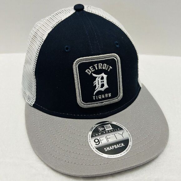 New Era Detroit Tigers Squared Low Profile 9FIFTY‎ Snapback Hat Adjustable Blue - Picture 3 of 6